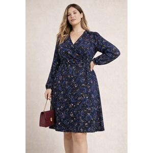 Maeve By Anthropologie Gianna Tunic Dress 16 Celestial Surplice  Boho Flowy